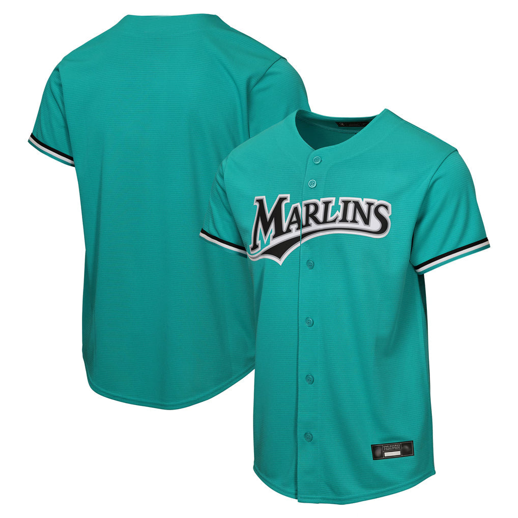 Ldoa M.Marlins Blank Player Teal Mitchell & Ness Cooperstown Collection Game Stitched Jerseys