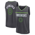 Ldoa M.Timberwolves #0 Donte DiVincenzo Charcoal Fast Break Replica Player Stitched Jerseys - Statement Edition
