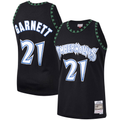 Ldoa M.Timberwolves #21 Kevin Garnett Mitchell & Ness Black Hardwood Classics Swingman Stitched Jerseys