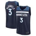 Ldoa M.Timberwolves #3 Jaden McDaniels Navy Fast Break Replica Stitched Jerseys - Icon Edition