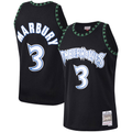 Ldoa M.Timberwolves #3 Stephon Marbury Mitchell & Ness Black 1997-1998 Hardwood Classics Swingman Stitched Jerseys