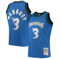 Ldoa M.Timberwolves #3 Stephon Marbury Mitchell & Ness Blue 1996-1997 Hardwood Classics Swingman Stitched Jerseys