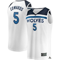 Ldoa M.Timberwolves #5 Anthony Edwards White Fast Break Replica Player Stitched Jerseys - Association Edition