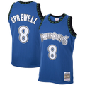 Ldoa M.Timberwolves #8 Latrell Sprewell Mitchell & Ness Blue 2003-2004 Hardwood Classics Swingman Stitched Jerseys