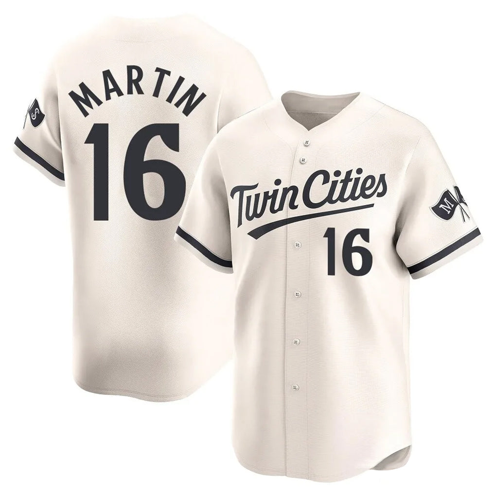Ldoa M.Twins #16 Austin Martin Player Cream Home Limited Stitched Jerseys