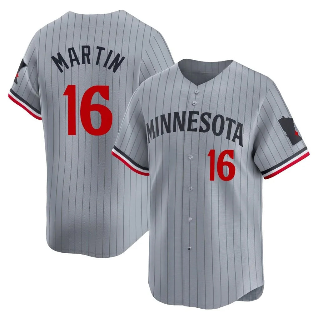 Ldoa M.Twins #16 Austin Martin Player Gray Home Limited Stitched Jerseys