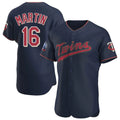 Ldoa M.Twins #16 Austin Martin Player Navy 60th Home Limited Elite Stitched Jerseys