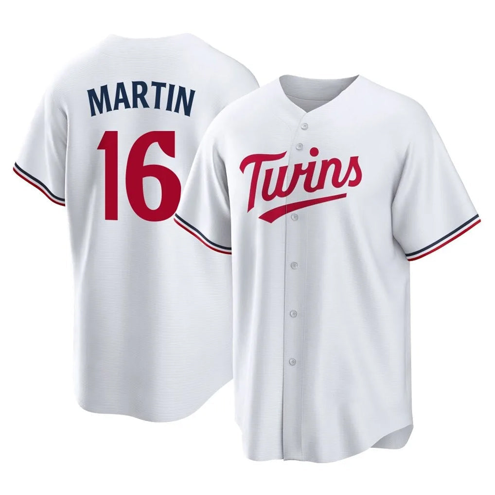Ldoa M.Twins #16 Austin Martin Player White Home Game Stitched Jerseys