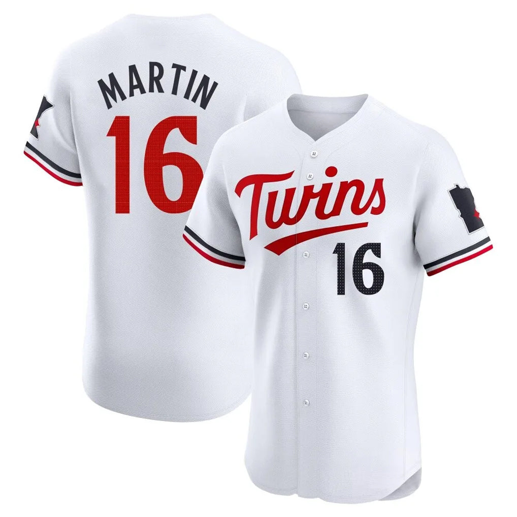 Ldoa M.Twins #16 Austin Martin Player White Home Limited Elite Stitched Jerseys