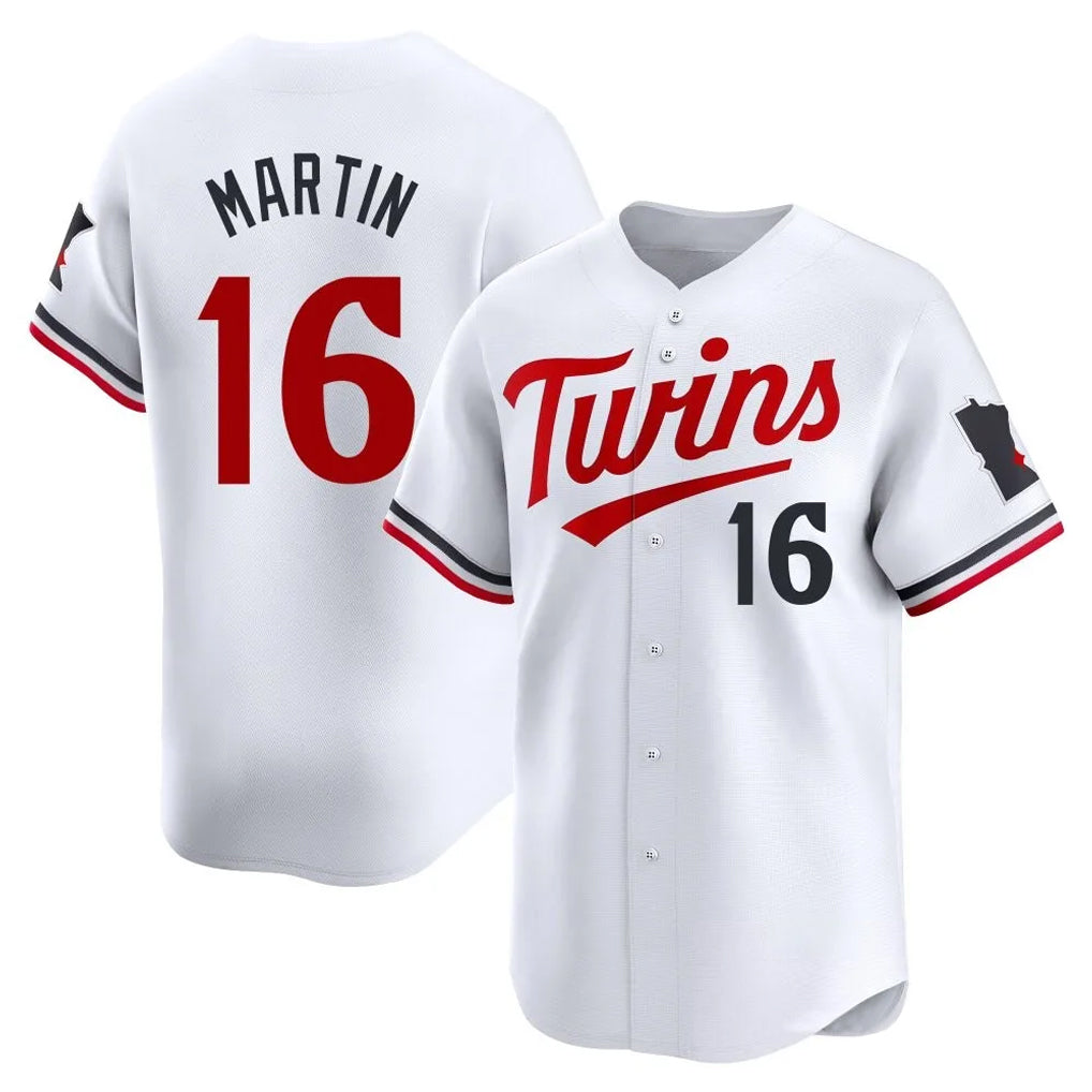 Ldoa M.Twins #16 Austin Martin Player White Home Limited Stitched Jerseys