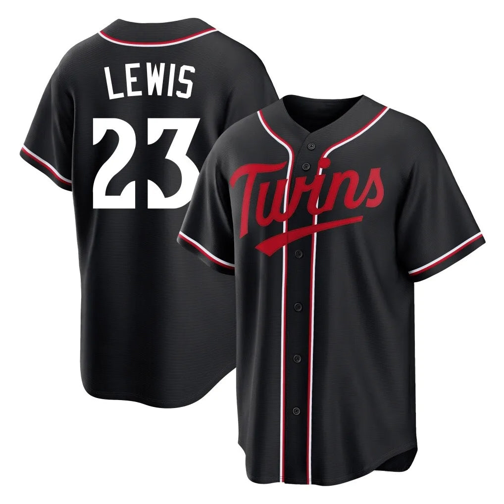 Ldoa M.Twins #23 Royce Lewis Player Black Fashion Out Home Limited Stitched Jerseys