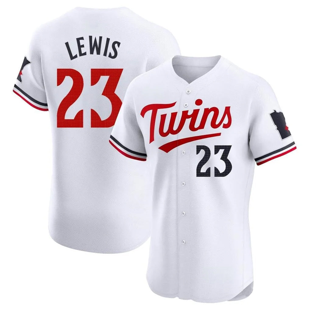 Ldoa M.Twins #23 Royce Lewis Player White Home Limited Elite Stitched Jerseys