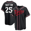 Ldoa M.Twins #25 Byron Buxton Player Black Fashion Out Home Limited Stitched Jerseys