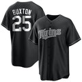 Ldoa M.Twins #25 Byron Buxton Player Black Home Game Stitched Jerseys