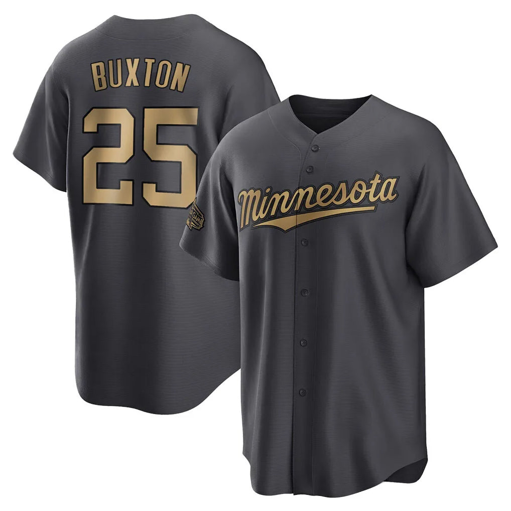 Ldoa M.Twins #25 Byron Buxton Player Charcoal All-Star Game Home Stitched Jerseys