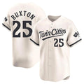 Ldoa M.Twins #25 Byron Buxton Player Cream Home Limited Stitched Jerseys