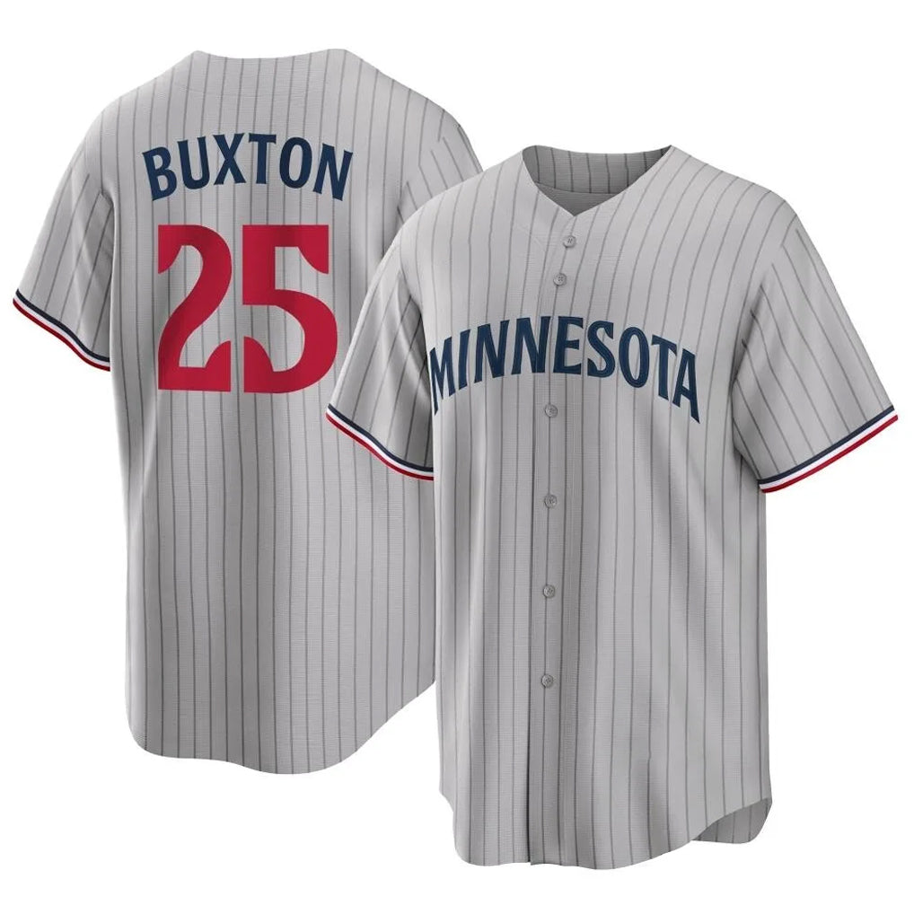 Ldoa M.Twins #25 Byron Buxton Player Gray Game Limited Home Stitched Jerseys