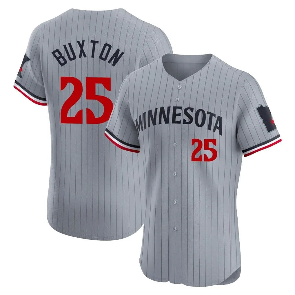 Ldoa M.Twins #25 Byron Buxton Player Gray Home Limited Elite Stitched Jerseys