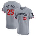 Ldoa M.Twins #25 Byron Buxton Player Gray Home Limited Elite Stitched Jerseys