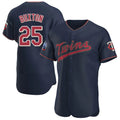Ldoa M.Twins #25 Byron Buxton Player Navy 60th Home Limited Elite Stitched Jerseys