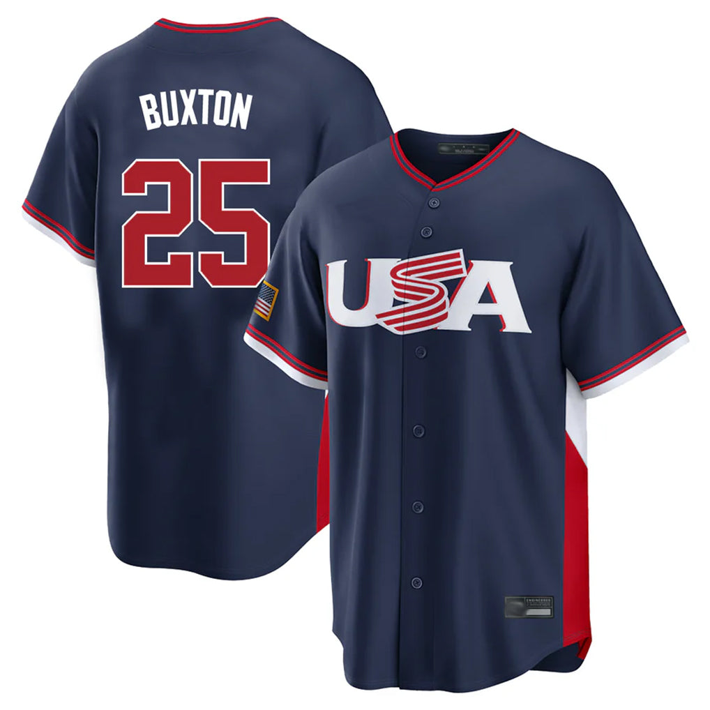 Ldoa M.Twins #25 Byron Buxton Player Navy USA 2026 World Classic Limited Home Stitched Jerseys