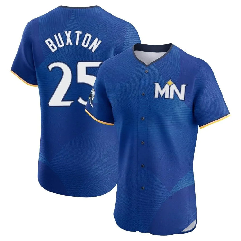 Ldoa M.Twins #25 Byron Buxton Player Royal City Connect Limited Elite Home Stitched Jerseys