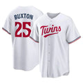 Ldoa M.Twins #25 Byron Buxton Player White Home Game Stitched Jerseys