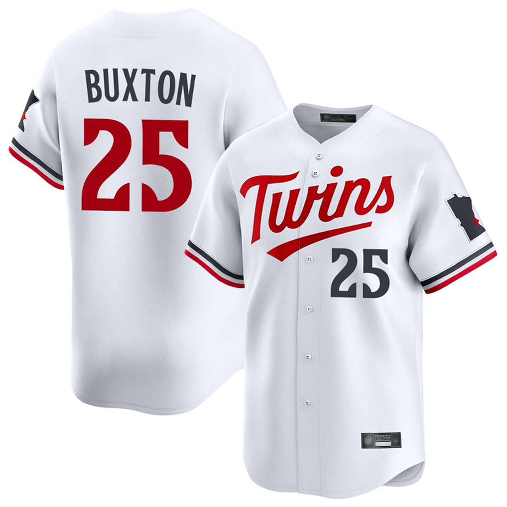 Ldoa M.Twins #25 Byron Buxton Player White Home Limited Stitched Jerseys