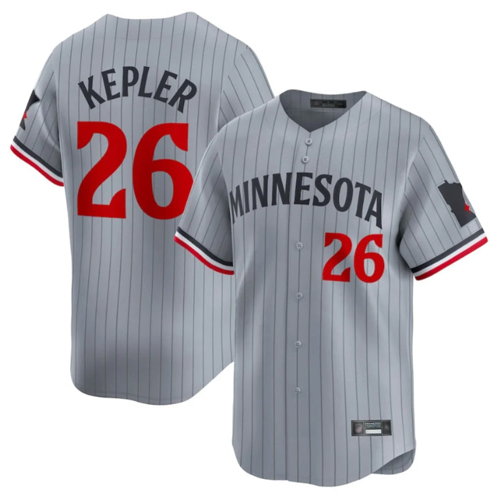 Ldoa M.Twins #26 Max Kepler Player Gray Home Limited Stitched Jerseys