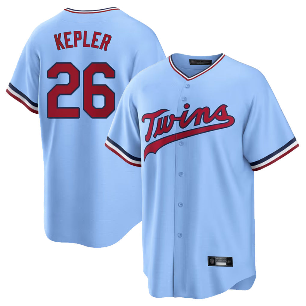 Ldoa M.Twins #26 Max Kepler Player Light Blue Road Cooperstown CollectionKillebrew T-shirt Stitched Jerseys