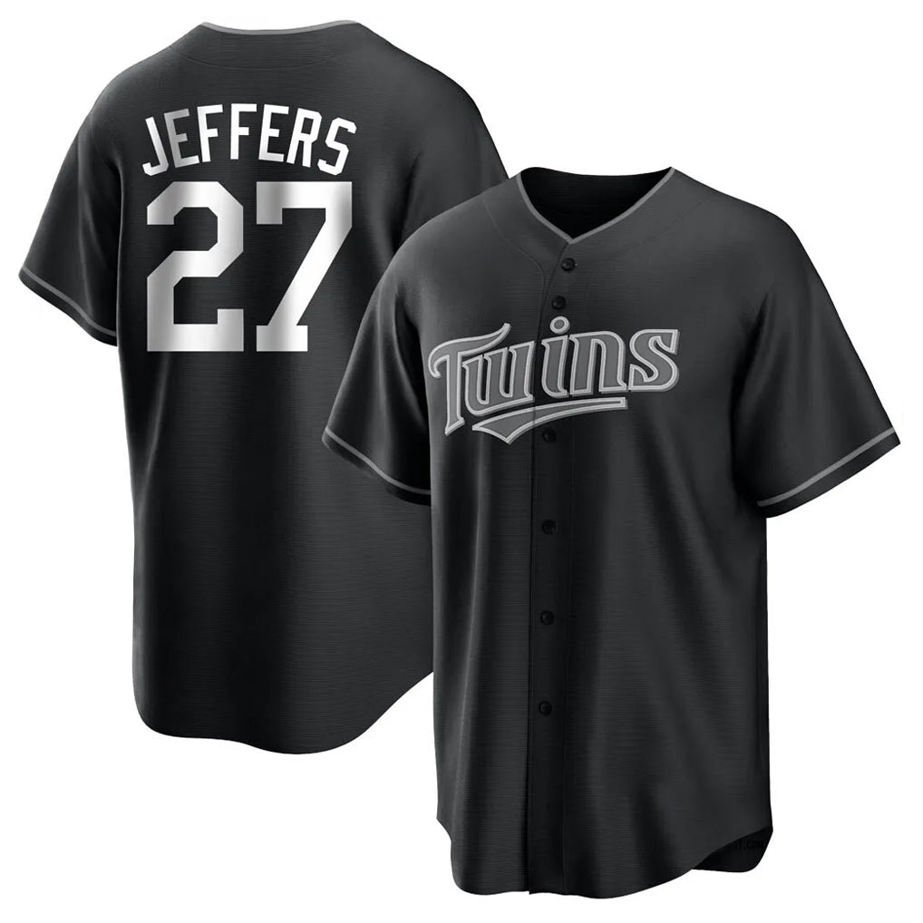 Ldoa M.Twins #27 Ryan Jeffers Player Black Home Game Stitched Jerseys
