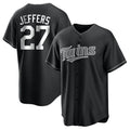 Ldoa M.Twins #27 Ryan Jeffers Player Black Home Game Stitched Jerseys