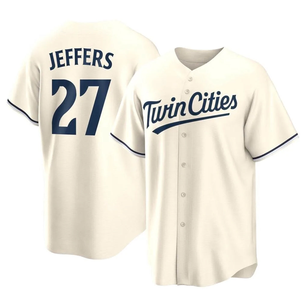 Ldoa M.Twins #27 Ryan Jeffers Player Cream Game Limited Home Stitched Jerseys