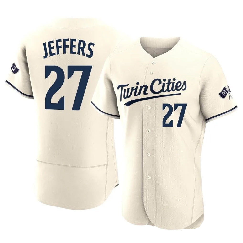 Ldoa M.Twins #27 Ryan Jeffers Player Cream Home Limited Elite Stitched Jerseys