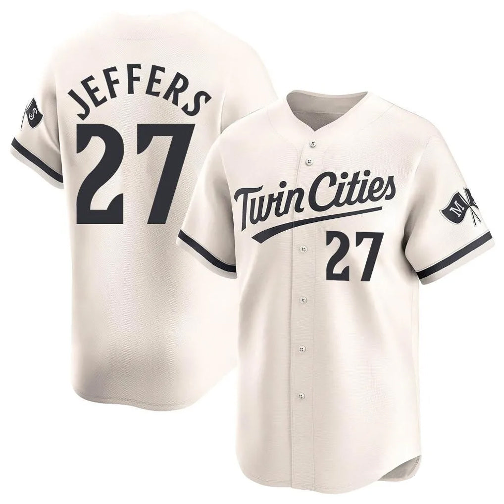 Ldoa M.Twins #27 Ryan Jeffers Player Cream Home Limited Stitched Jerseys