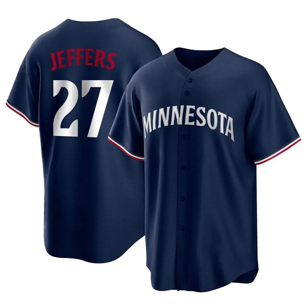 Ldoa M.Twins #27 Ryan Jeffers Player Navy Replica Alternate Home Stitched Jerseys