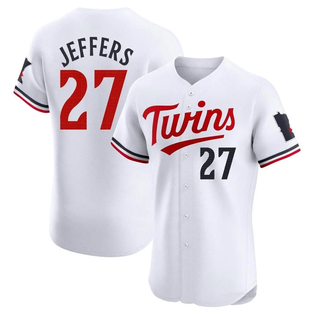 Ldoa M.Twins #27 Ryan Jeffers Player White Home Limited Elite Stitched Jerseys