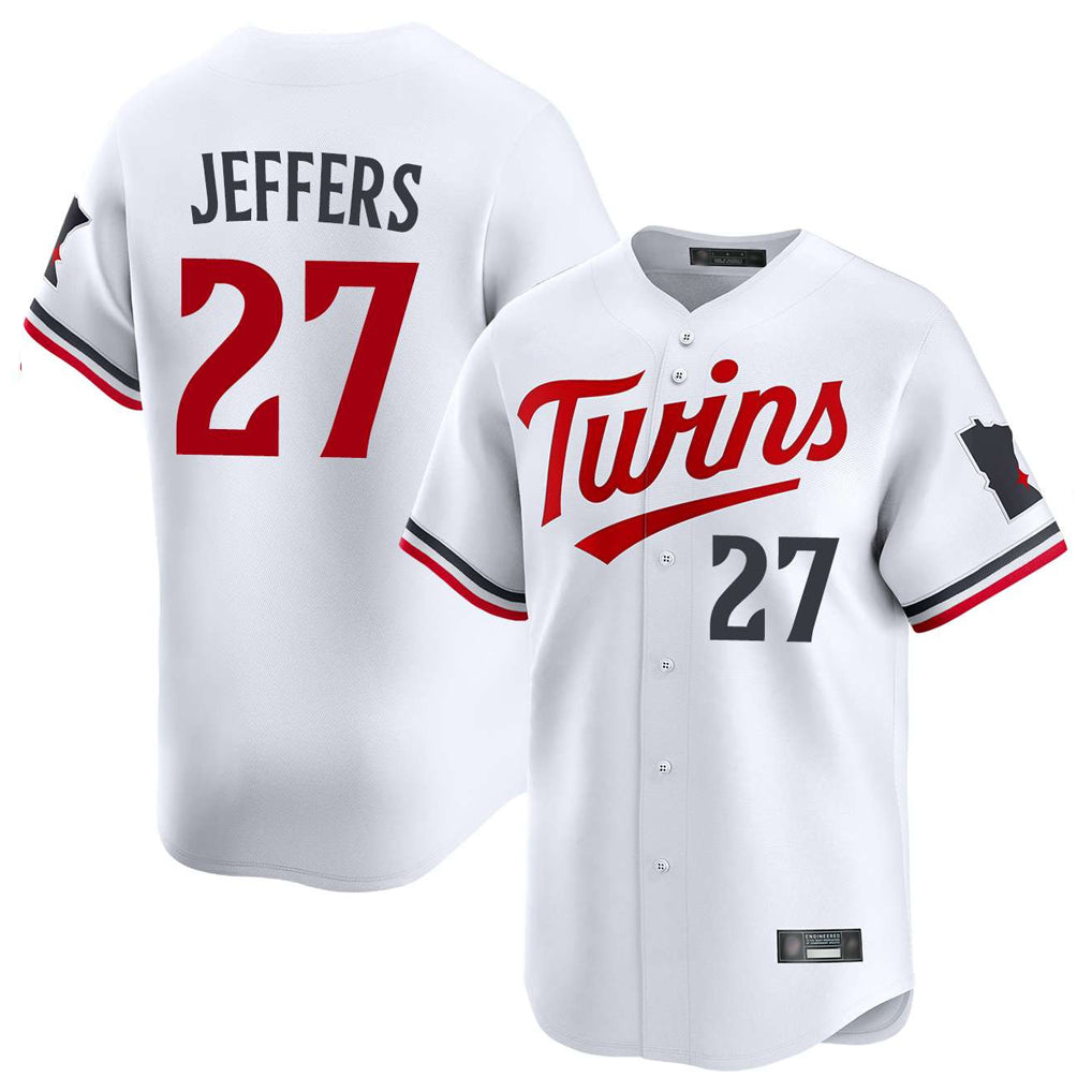 Ldoa M.Twins #27 Ryan Jeffers Player White Home Limited Stitched Jerseys