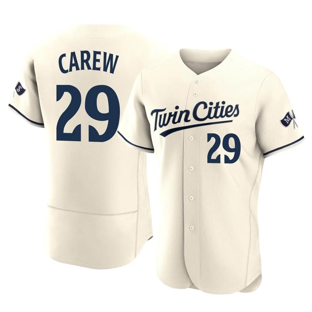 Ldoa M.Twins #29 Rod Carew Player Cream Home Limited Elite Stitched Jerseys