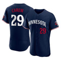 Ldoa M.Twins #29 Rod Carew Player Navy Replica Home Limited Elite Stitched Jerseys