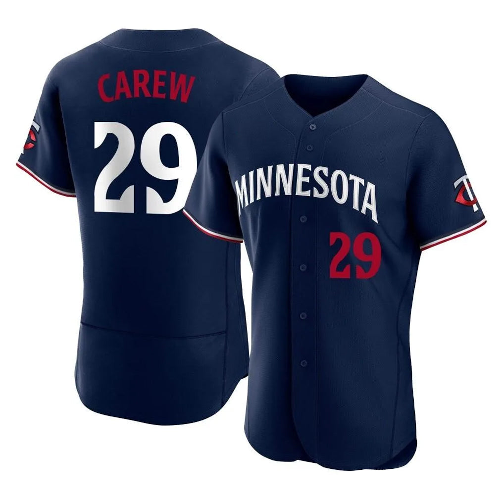 Ldoa M.Twins #29 Rod Carew Player Navy Replica Home Limited Elite Stitched Jerseys