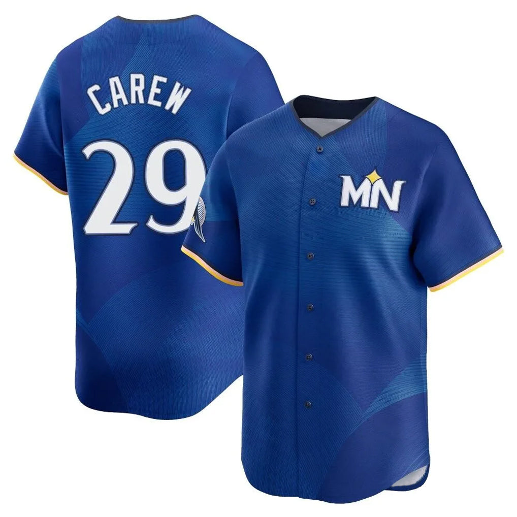 Ldoa M.Twins #29 Rod Carew Player Royal City Connect Limited Home Stitched Jerseys