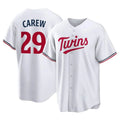 Ldoa M.Twins #29 Rod Carew Player White Home Game Stitched Jerseys