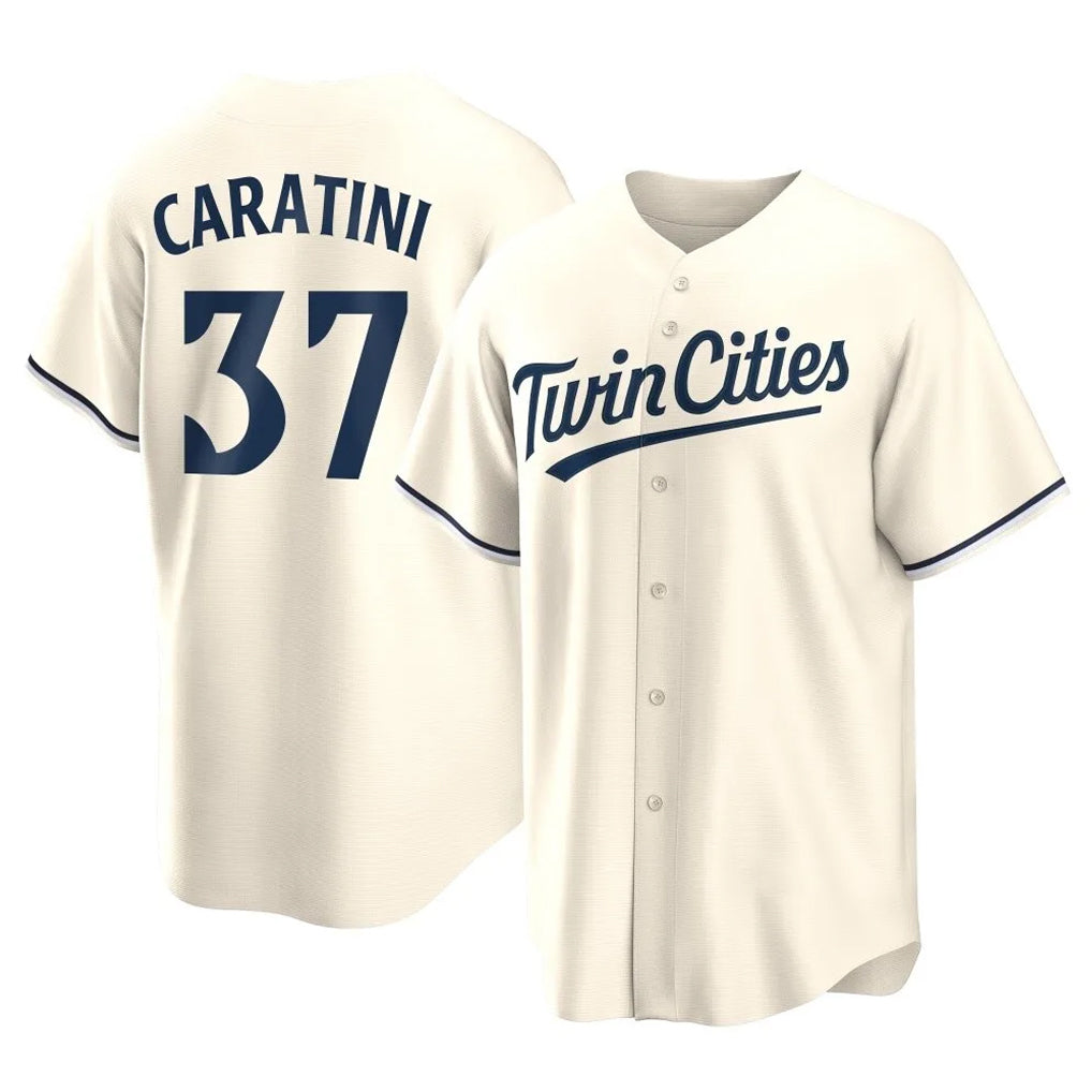 Ldoa M.Twins #37 Victor Caratini Player Cream Game Limited Home Stitched Jerseys