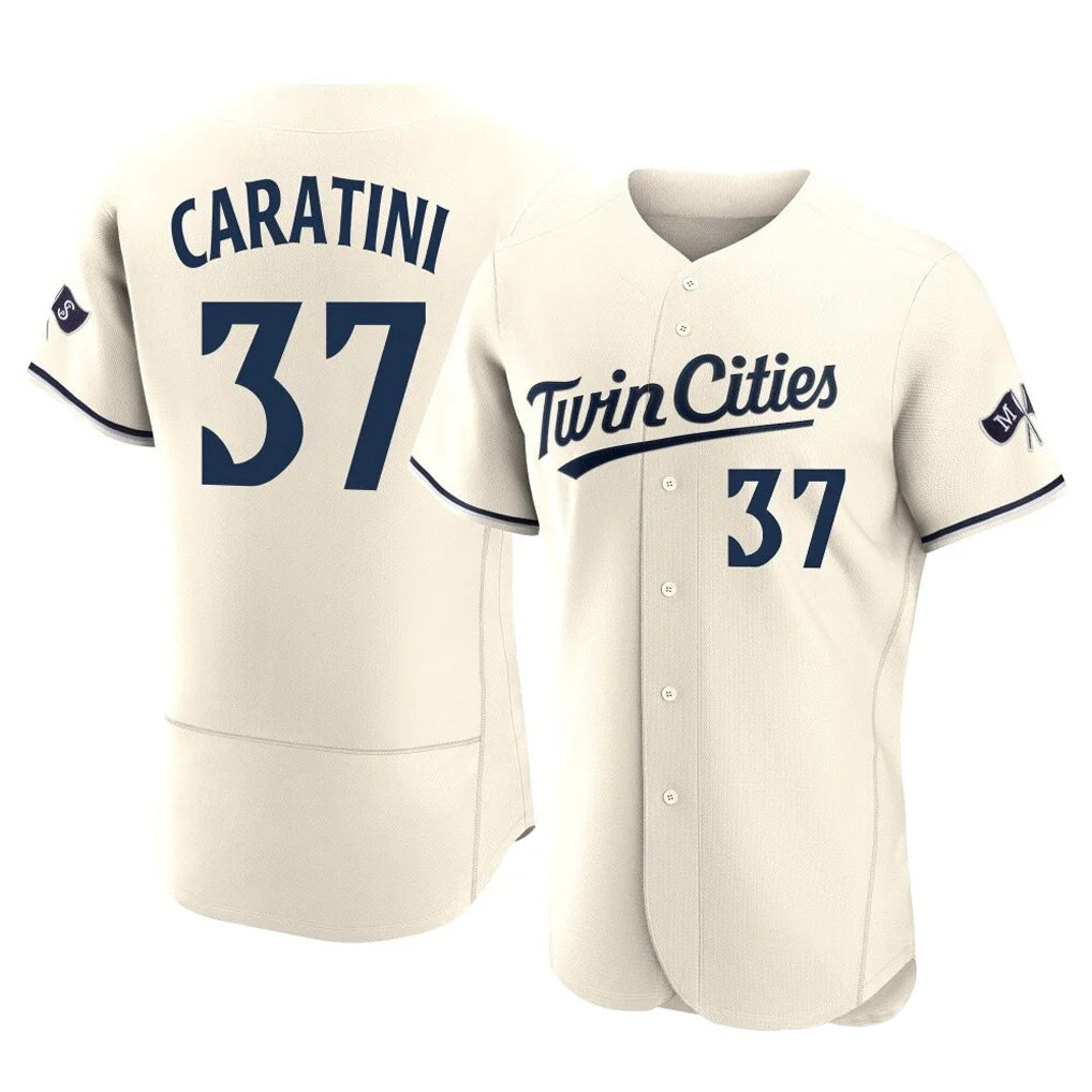 Ldoa M.Twins #37 Victor Caratini Player Cream Home Limited Elite Stitched Jerseys