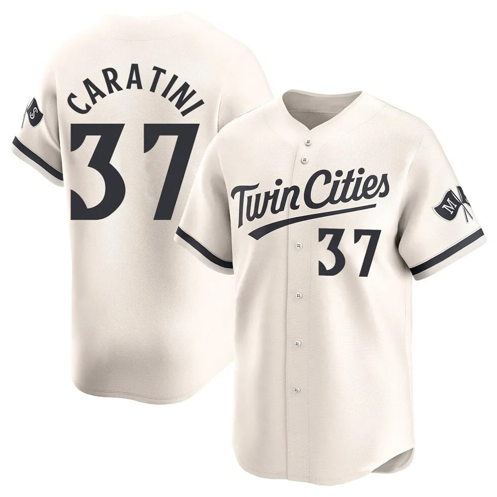 Ldoa M.Twins #37 Victor Caratini Player Cream Home Limited Stitched Jerseys
