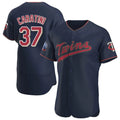 Ldoa M.Twins #37 Victor Caratini Player Navy 60th Home Limited Elite Stitched Jerseys