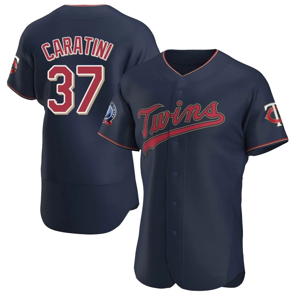 Ldoa M.Twins #37 Victor Caratini Player Navy 60th Home Limited Elite Stitched Jerseys