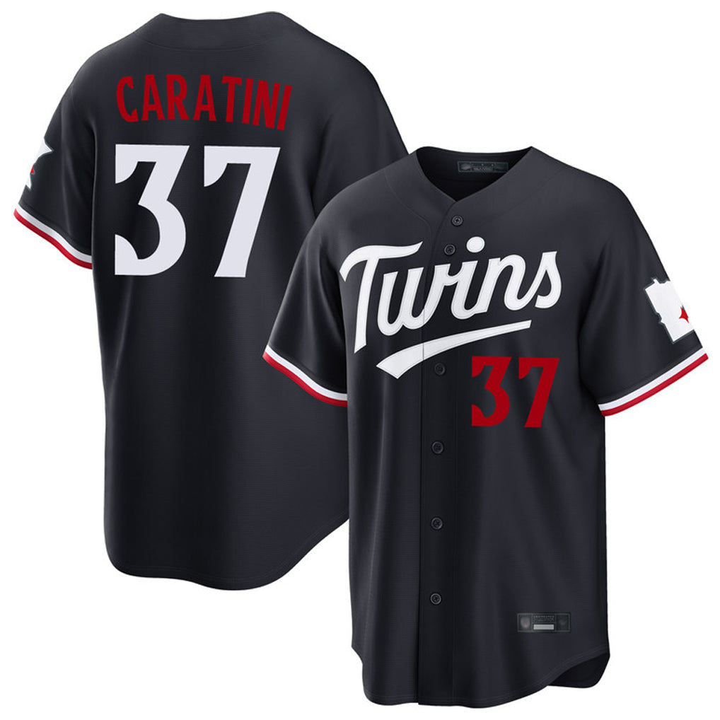 Ldoa M.Twins #37 Victor Caratini Player Navy Home Game Stitched Jerseys