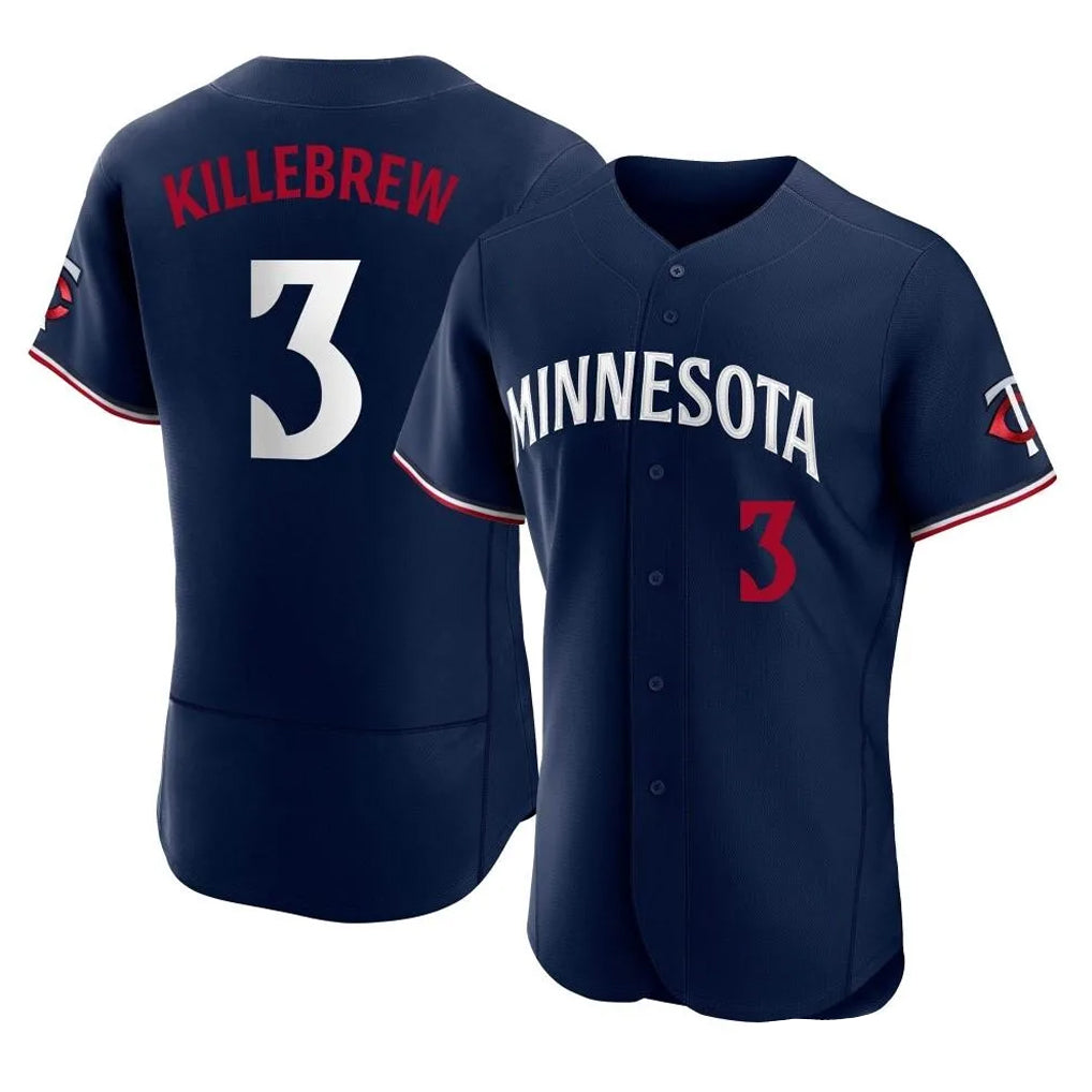Ldoa M.Twins #3 Harmon Killebrew Player Navy Replica Home Limited Elite Stitched Jerseys